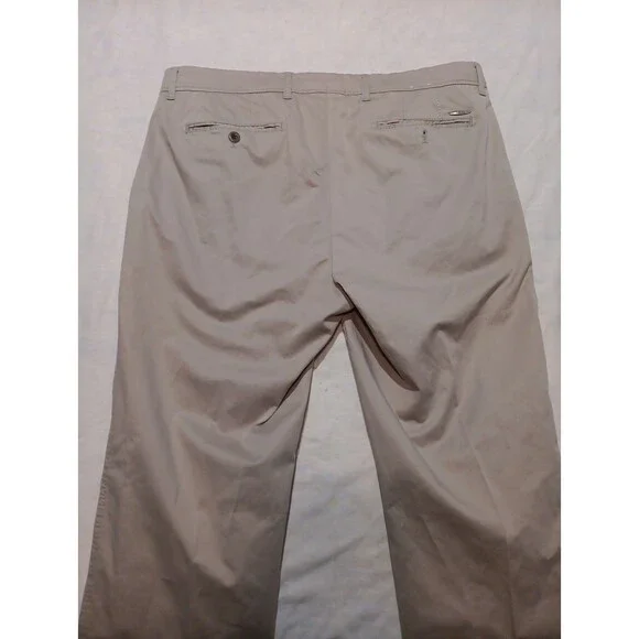 BRAX Feel Good Evans Pants Men Size 38x34 Straight Leg Chino Beige Stretch - Picture 2 of 5